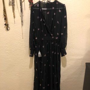 NYE floor length sheer dress